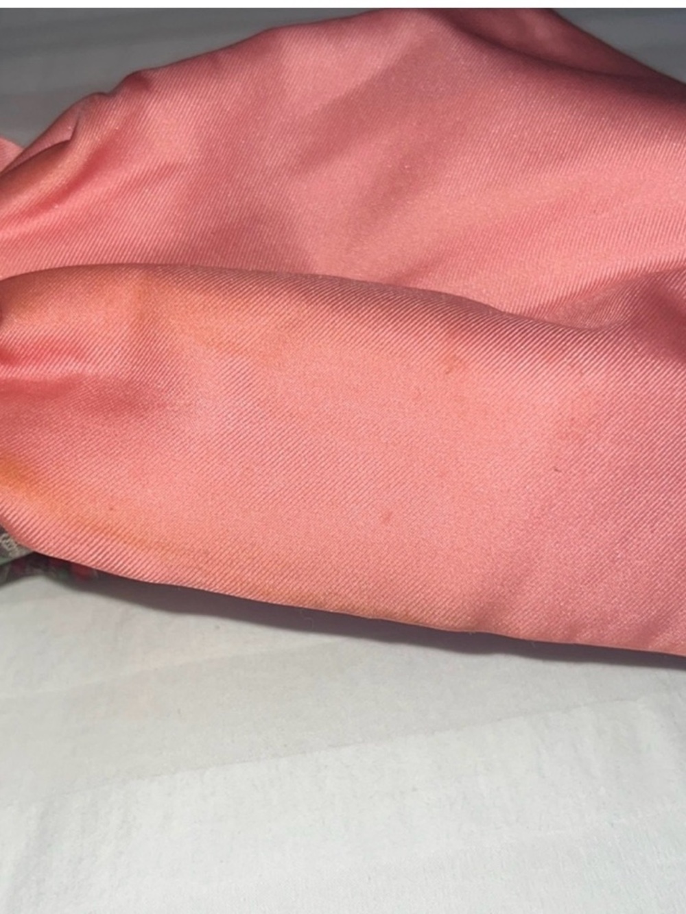 Gucci Multicolor Floral GG Silk Scarf with Pink Trim - Picture 3 of 4